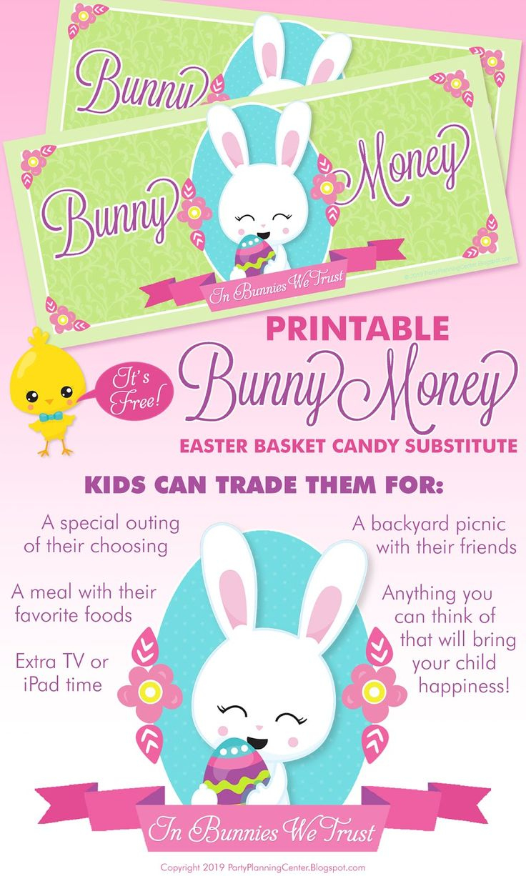 Free Printable Bunny Money #Easterdiy #Easterbaskets intended for Free Printable Easter Bunny Money