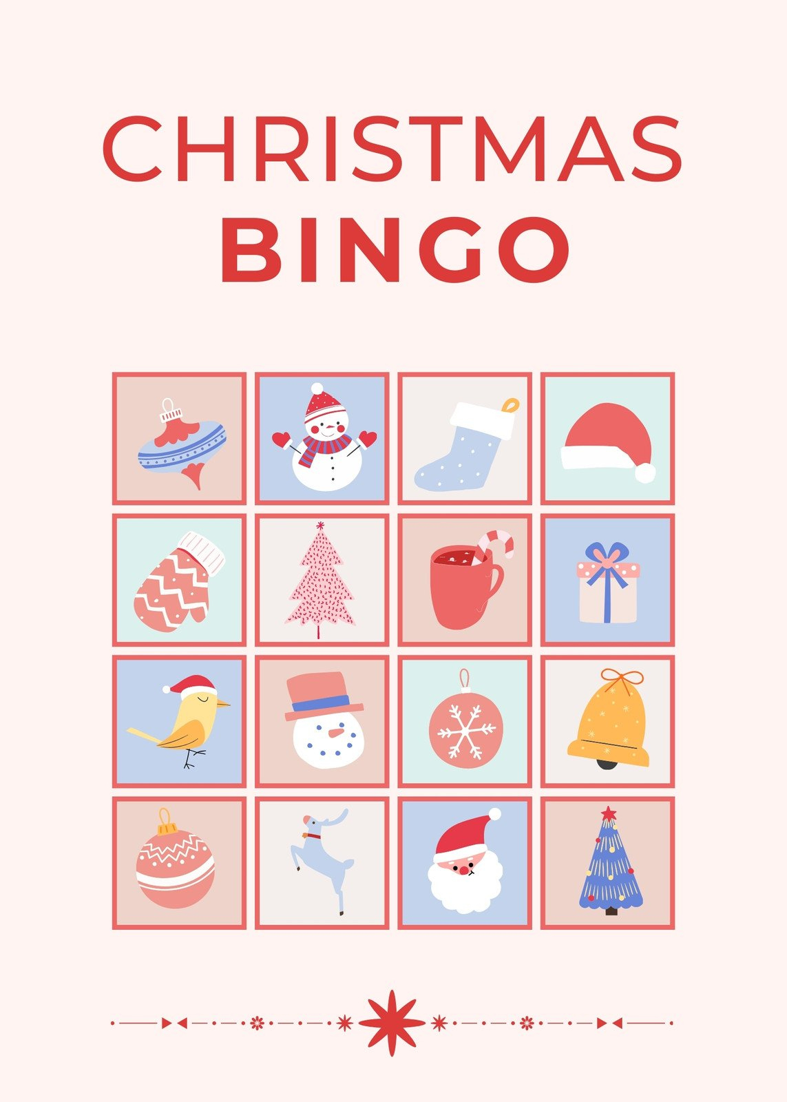 Free Printable Christmas Bingo Card Templates | Canva with Holiday Bingo Card Generator