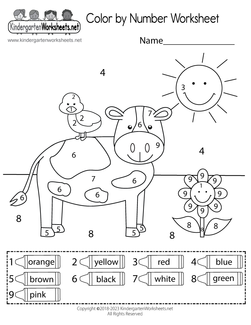 Free Printable Colornumber Worksheet in Color By Number Worksheet Printable