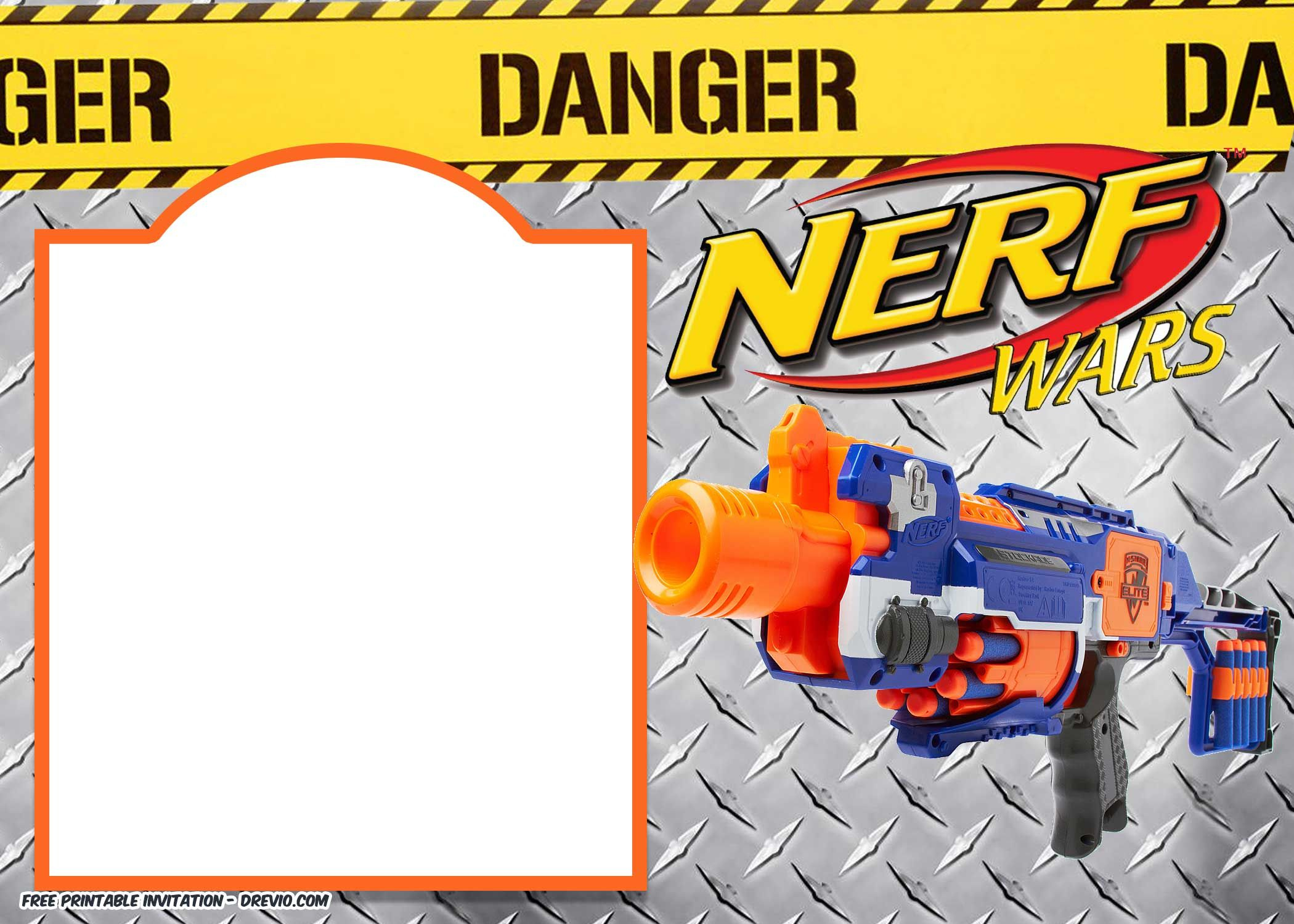 Free Printable) – Cool Dart Gun Birthday Invitation Templates for Free Printable Nerf Gun Party Invitations Template Free