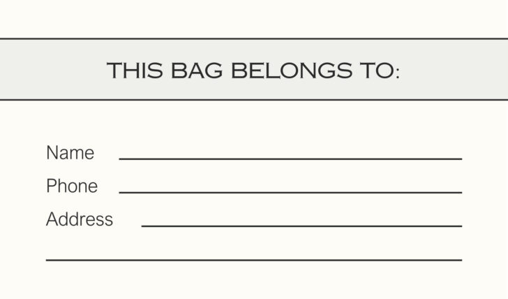 Luggage Tags Printable Free