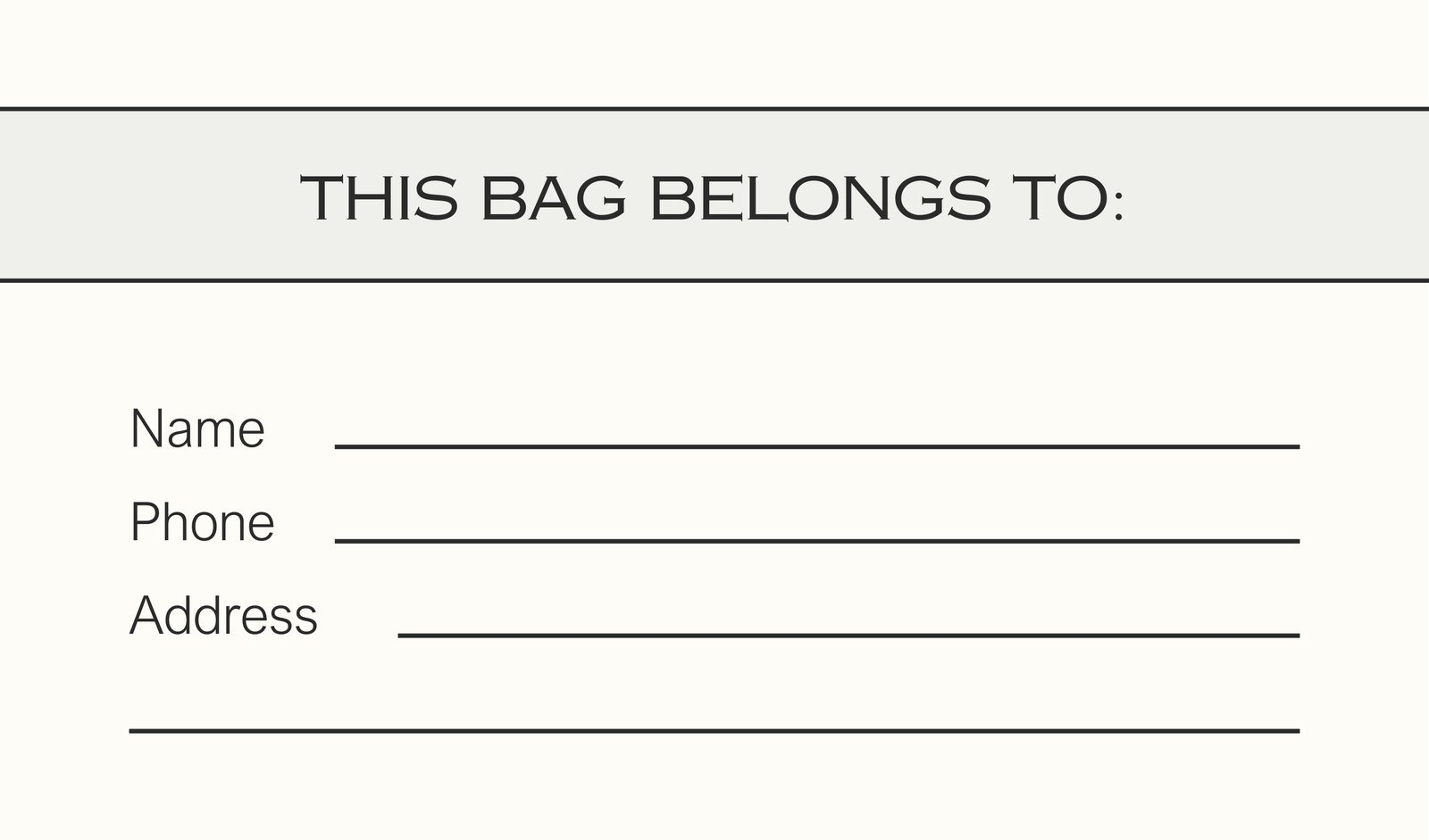 Free Printable, Customizable Luggage Tag Templates | Canva throughout Luggage Tags Printable Free