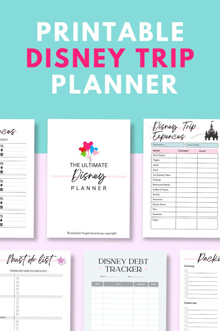 Free Printable Disney Trip Planner for Free Disney Planning Printables