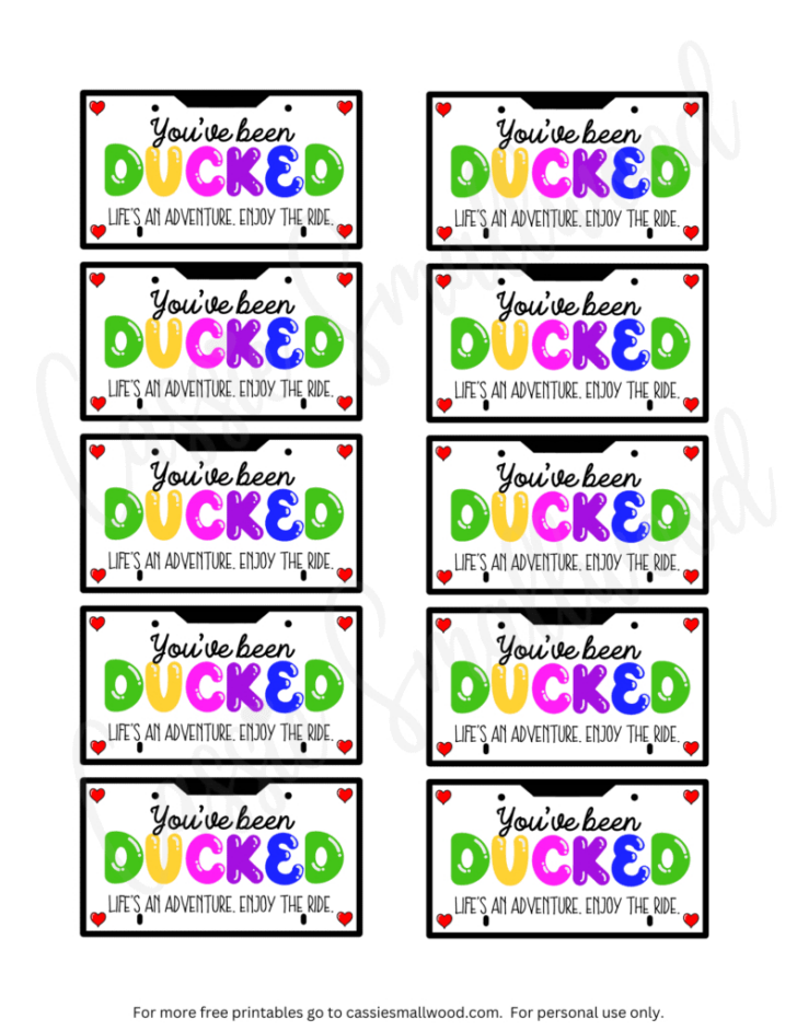 Printable Editable Free Printable Duck Duck Jeep Tags