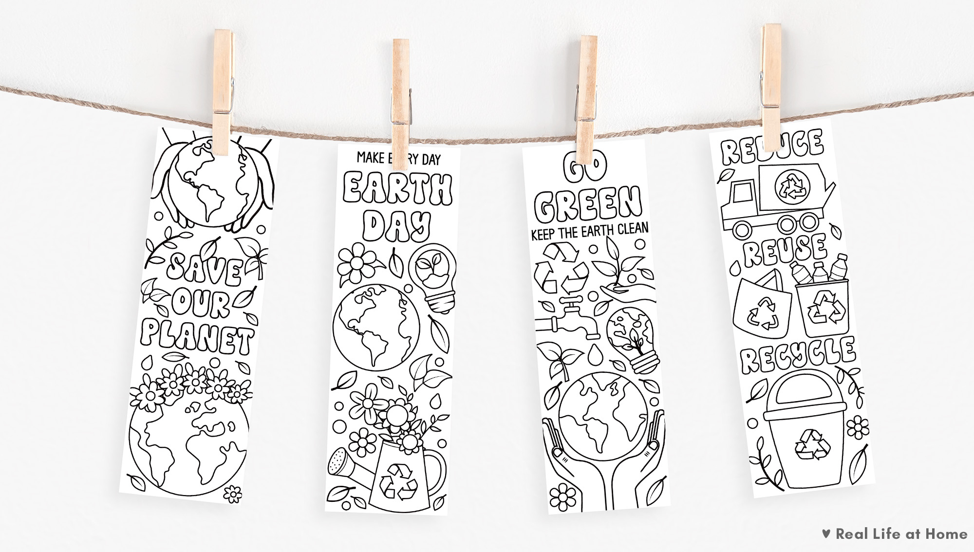 Free Printable Earth Day Bookmarks To Color For Kids And Adults with regard to Earth Day Bookmarks Printable
