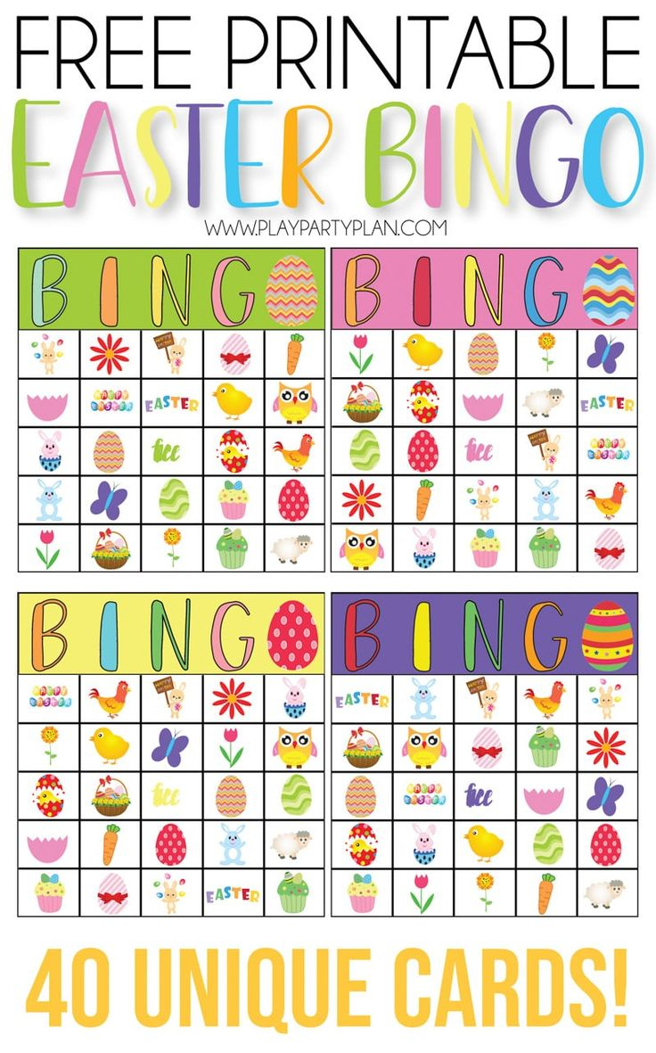 Free Printable Easter Bingo Cards within Easter Bingo Cards Printables