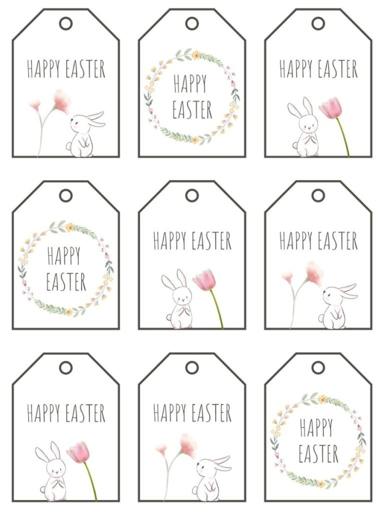 Free Printable Easter Gift Tag Designs For Every Bunny - For Hope with Printable Easter Gift Tags Free