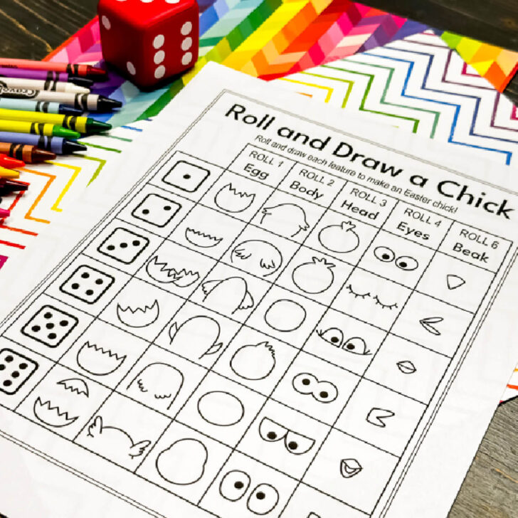 Roll and Draw Free Printable