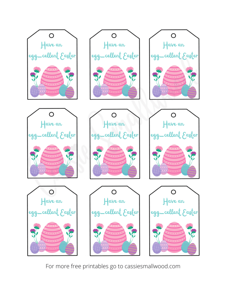 Free Printable Easter Tags {20 Unique Designs} - Cassie Smallwood inside Printable Easter Egg Name Tags