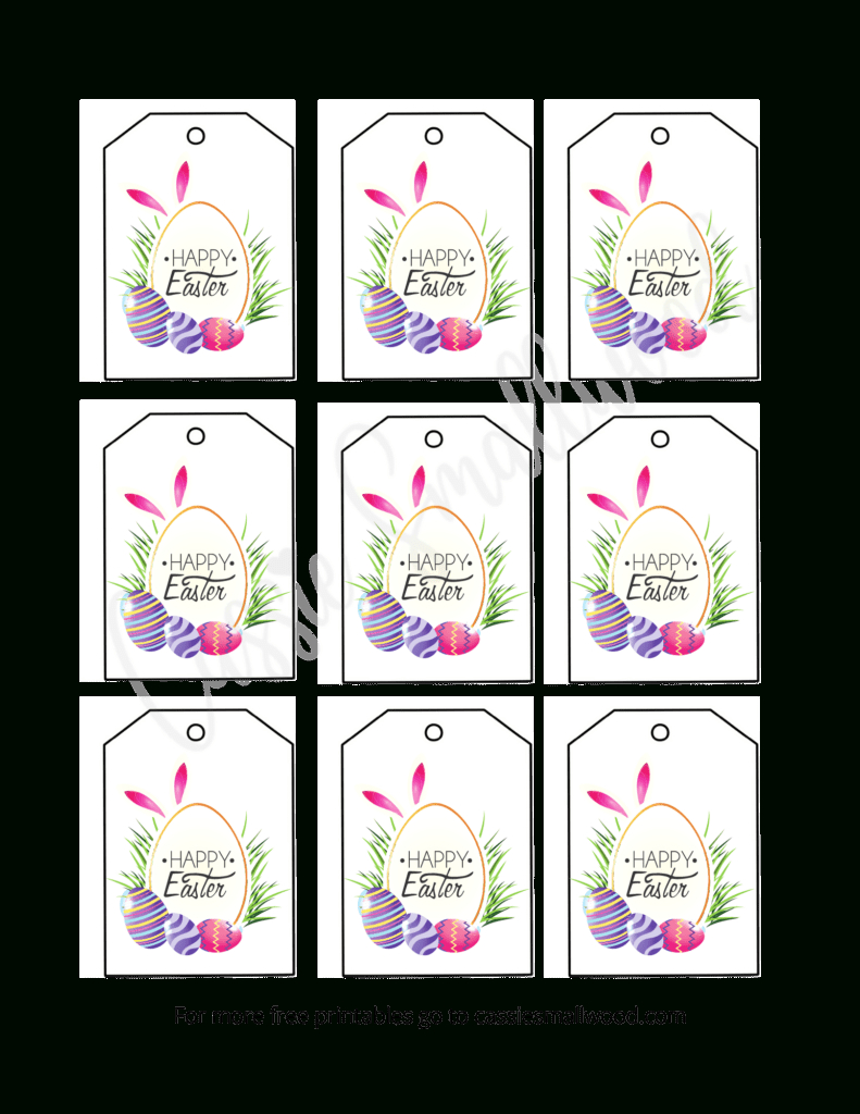 Free Printable Easter Tags {20 Unique Designs} - Cassie Smallwood throughout Free Printable Happy Easter Tags