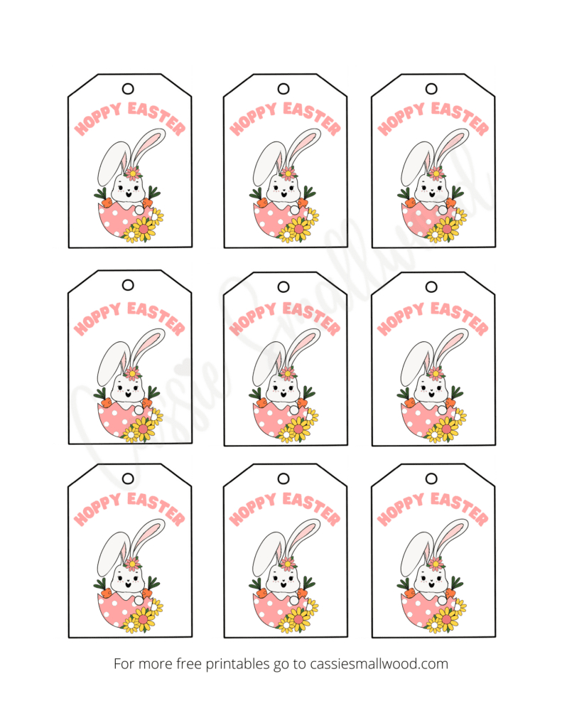 Free Printable Easter Tags {20 Unique Designs} - Cassie Smallwood with Free Printable Easter Basket Tags