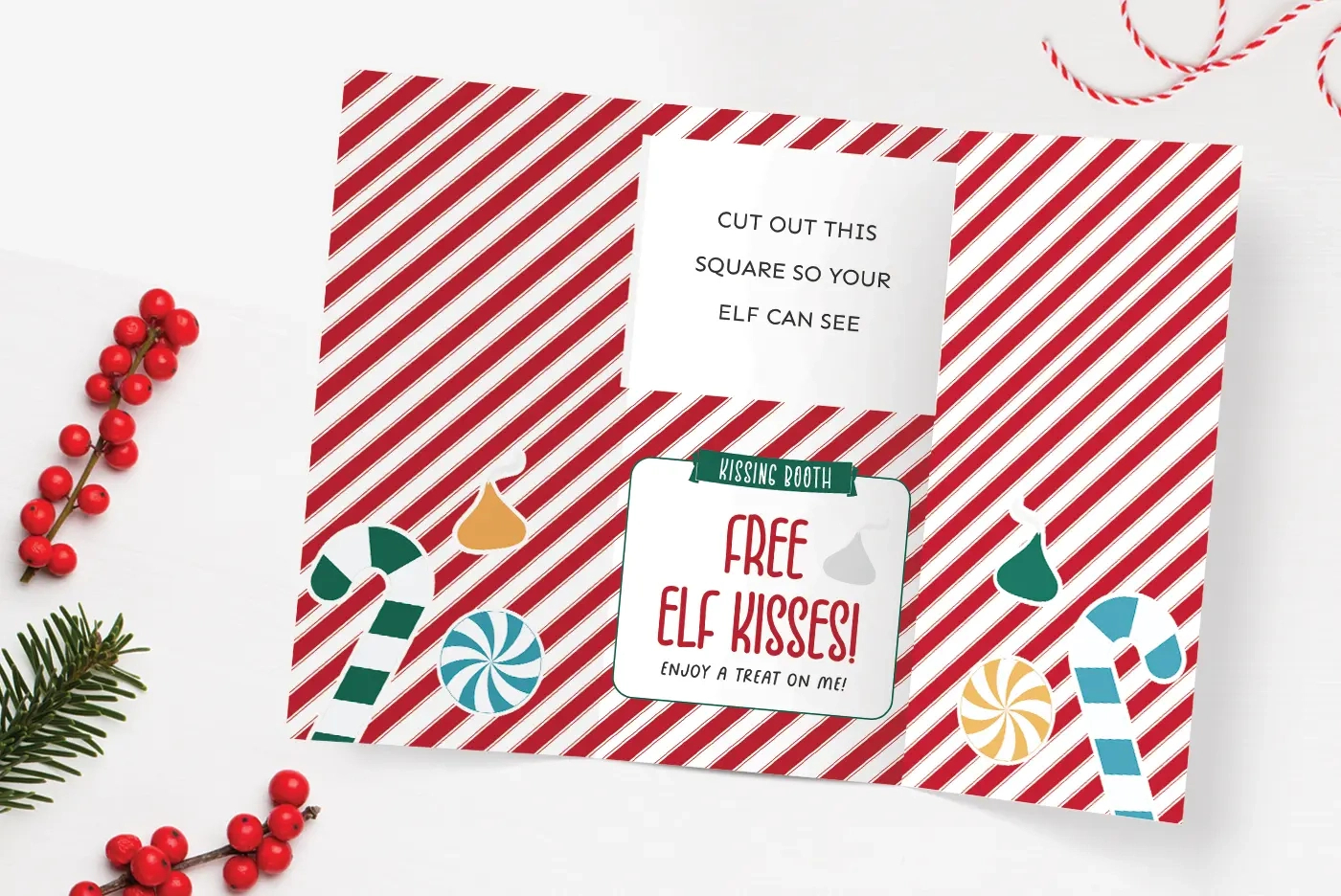 Free Printable Elf On The Shelf Kissing Booth - Favorite Printables with Free Printable Kissing Booth For Elf on the Shelf