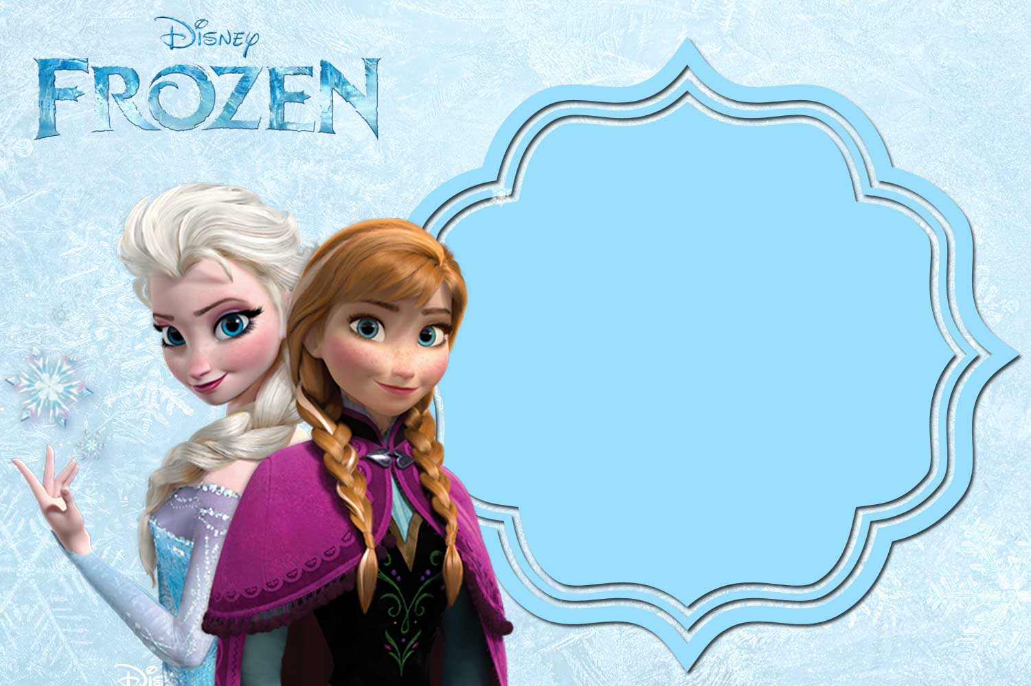 Free Printable Frozen Anna And Elsa Invitation Templates for Frozen Free Printables Birthday
