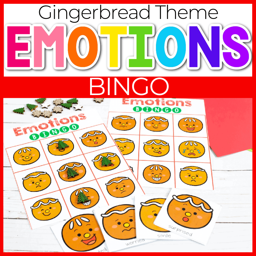Free Printable Gingerbread Emotions Bingo Game within Emotions Bingo Free Printable