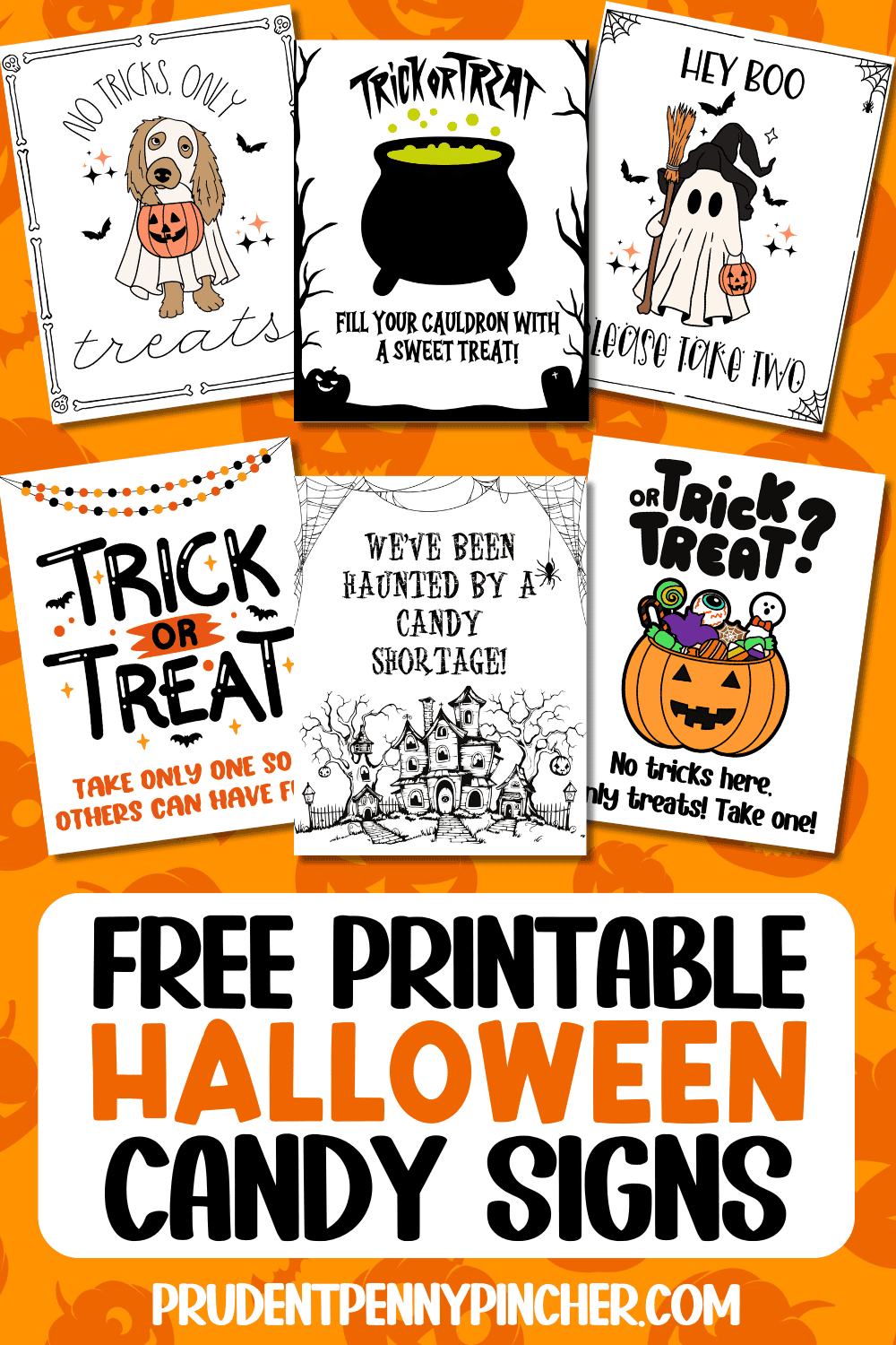 Free Printable Halloween Candy Signs - Prudent Penny Pincher intended for Free Printable Halloween Candy Sign