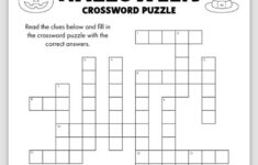 Free Printable Halloween Crossword Puzzle pertaining to Halloween Printable Crossword Puzzles