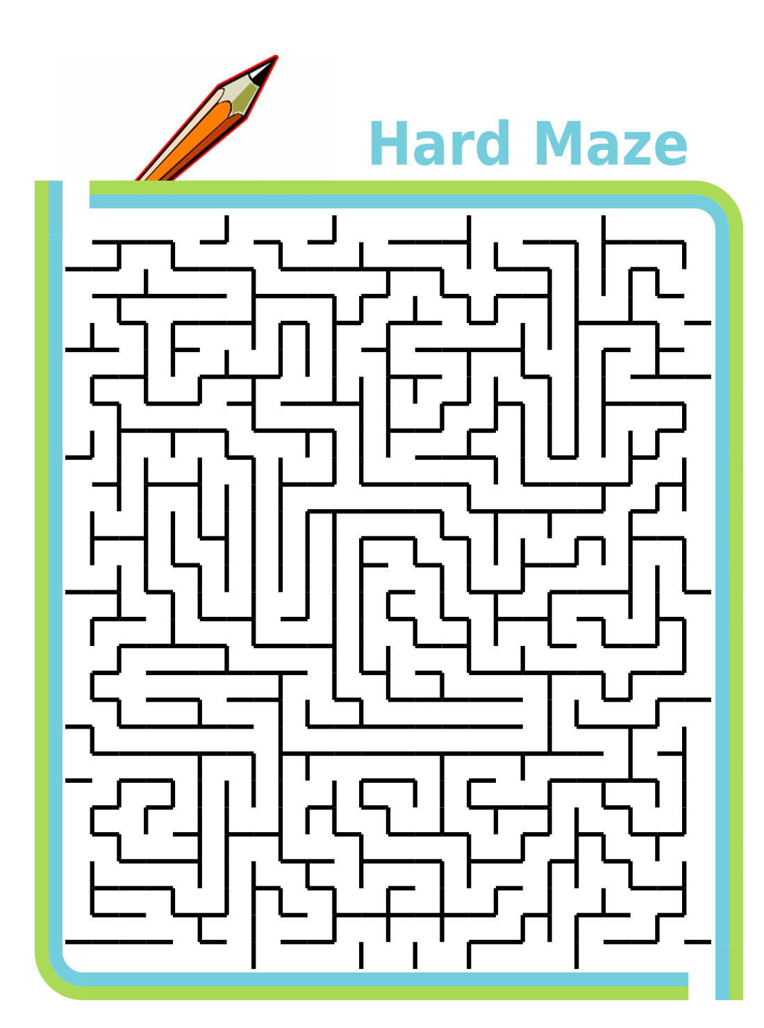 Free Printable: Hard Maze within Free Printable Mazes
