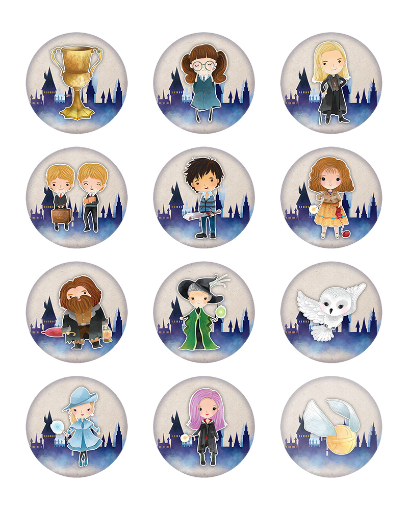 Free Printable Harry Potter Party Pack For All Occasions - The inside Printable Harry Potter Cupcake Toppers