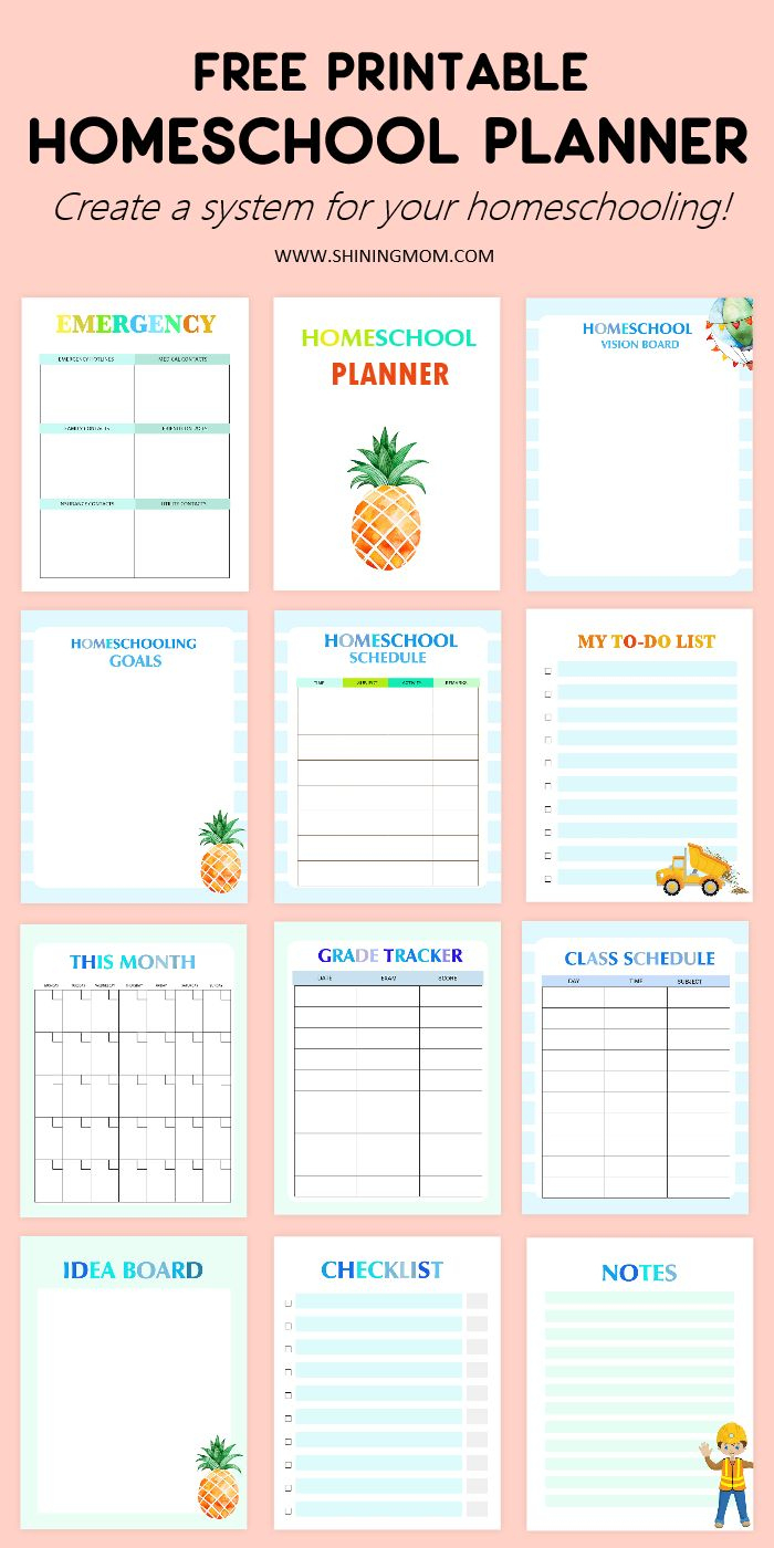 Free Printable Homeschool Planner – 15 Awesome Templates! pertaining to Homeschool Planner Printable Free