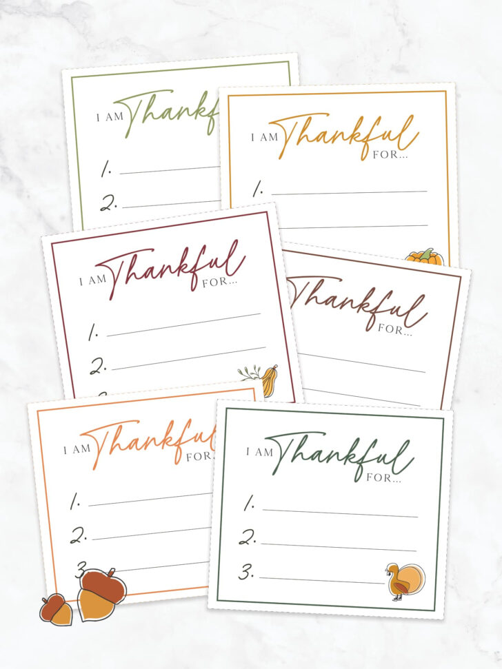 Thanksgiving I Am Thankful For Free Printables