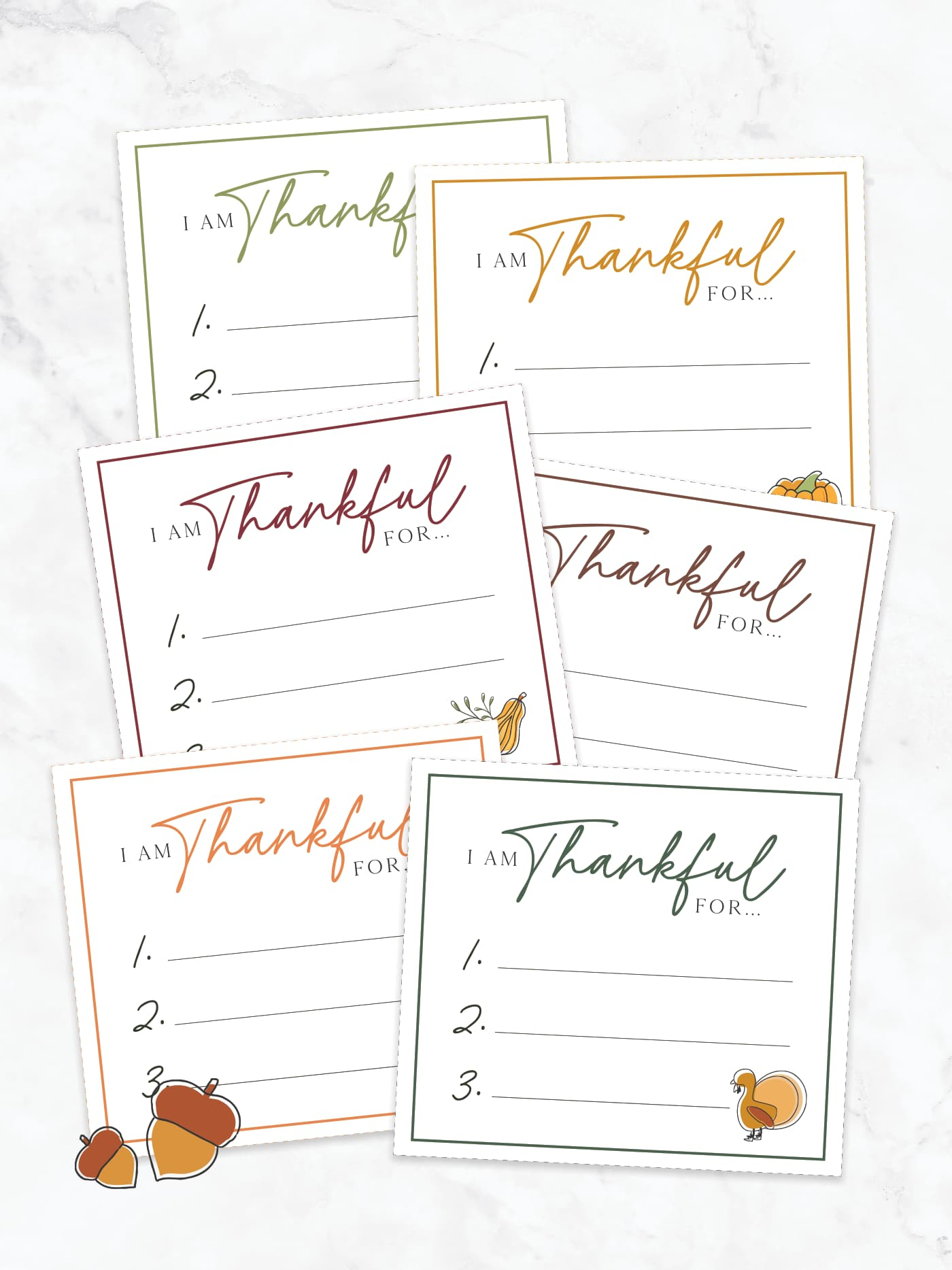 Free Printable I Am Thankful For Cards! - Favorite Printables in Thanksgiving I Am Thankful For Free Printables
