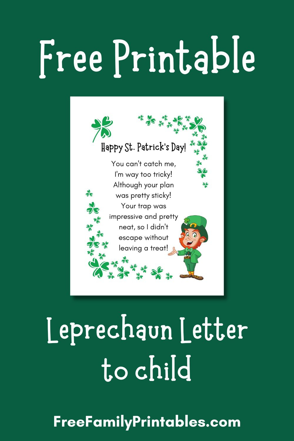 Free Printable Leprechaun Letter To Child - Making Frugal Fun with Letter From Leprechaun Free Printable