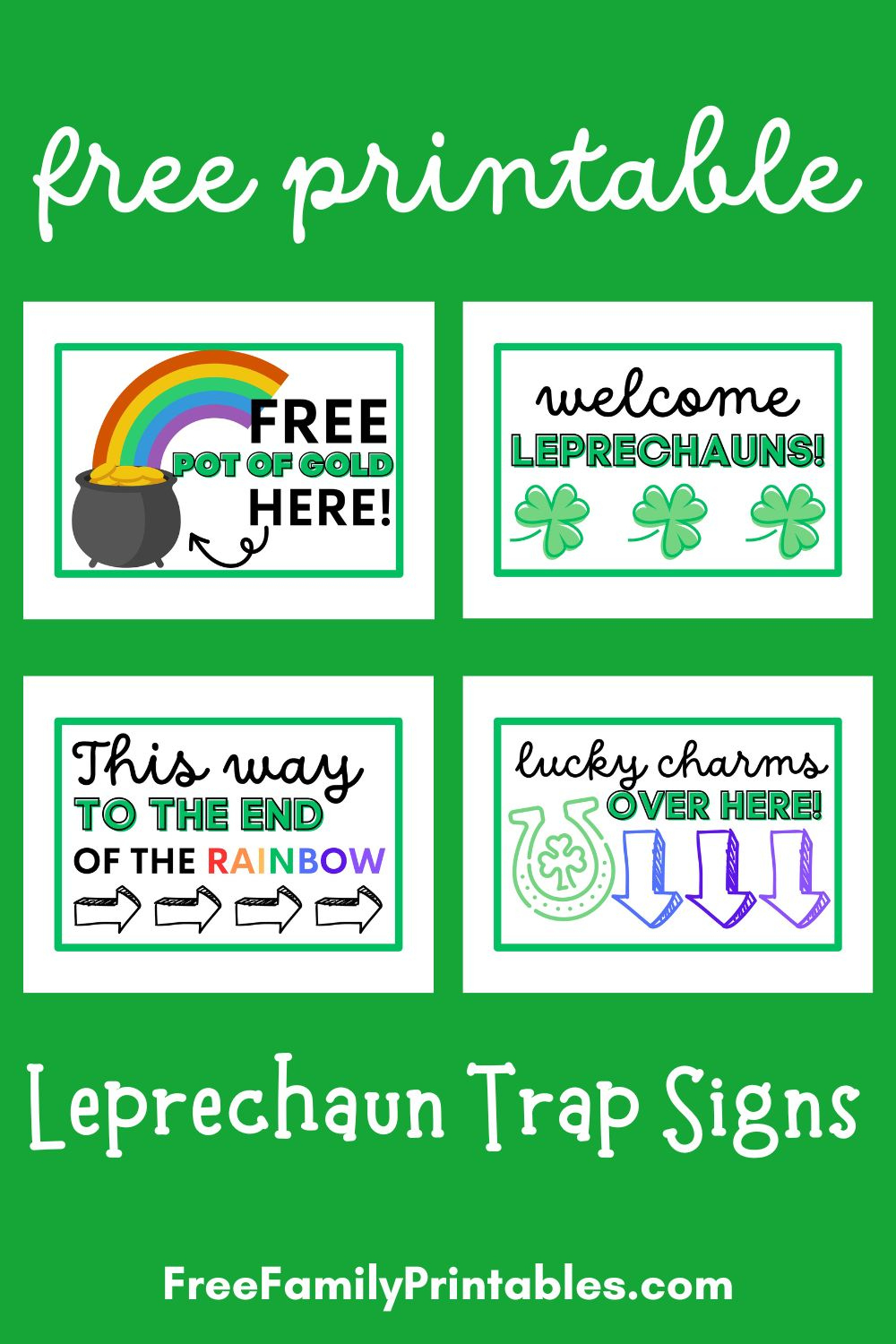 Free Printable Leprechaun Trap Signs - Making Frugal Fun with Free Leprechaun Trap Printables