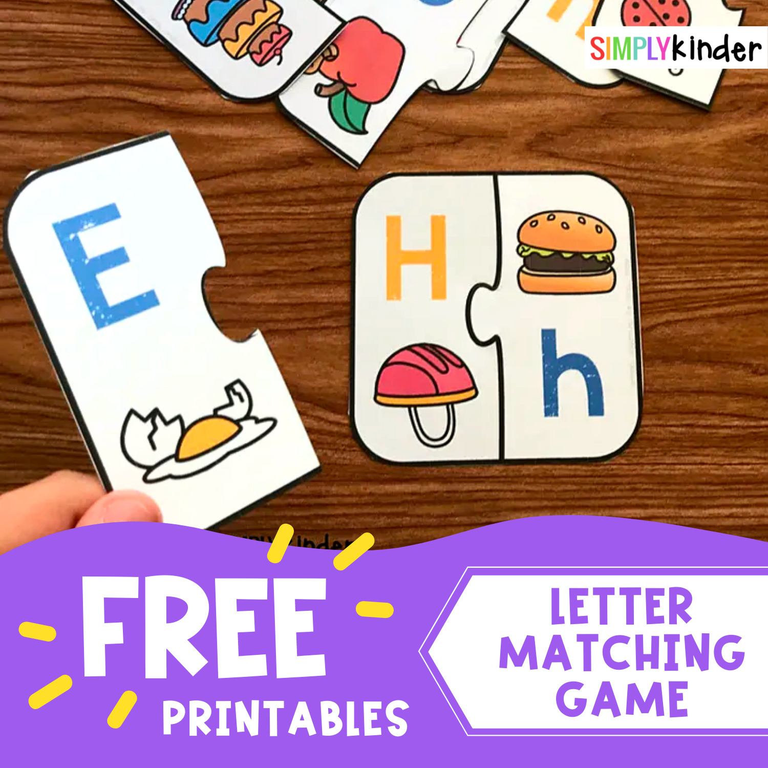 Free Printable Letter Matching Game - Simply Kinder with regard to Letter Matching Free Printable