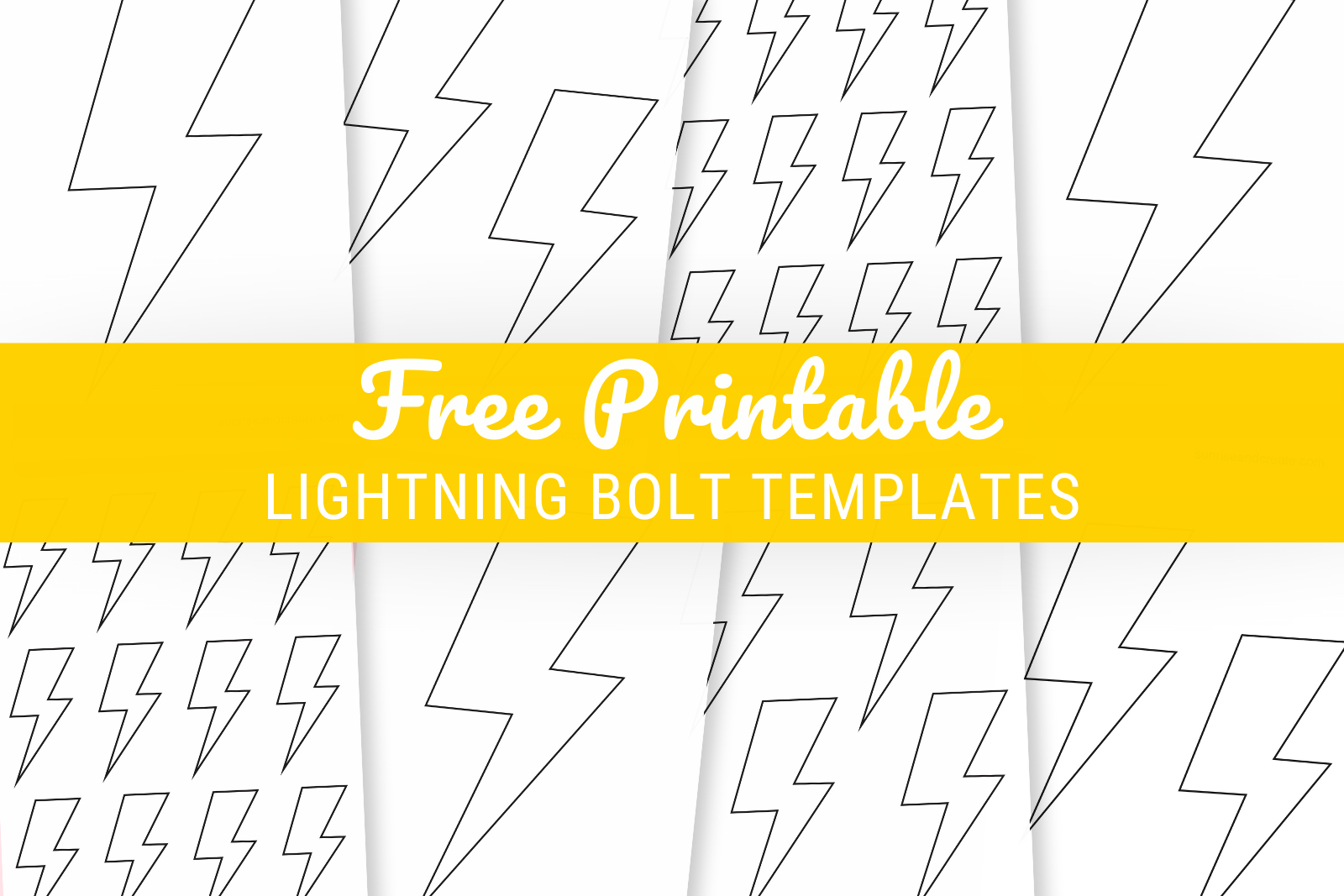 Free Printable Lighting Bolt Templates throughout Lightning Bolt Template Printable