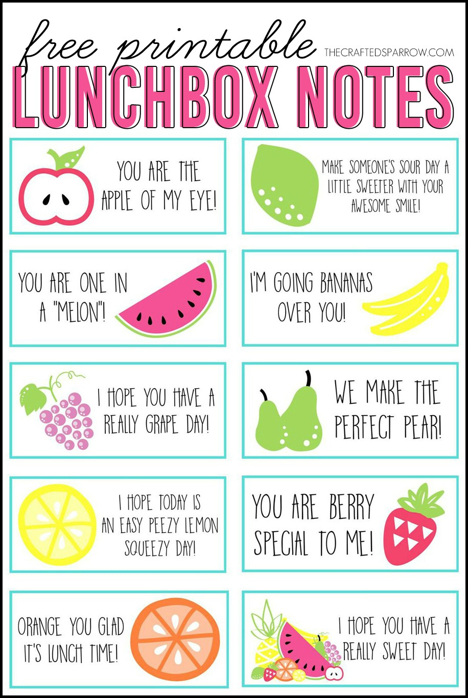 Free Printable Lunchbox Notes in Lunch Box Notes Free Printable