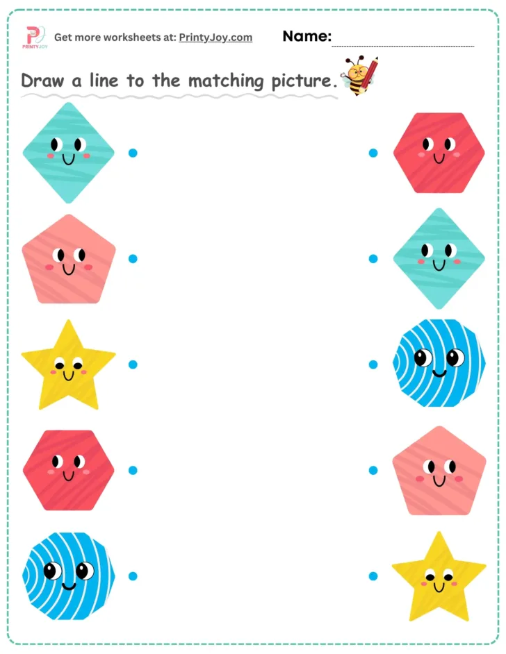 Free Printable Matching Shapes Worksheets