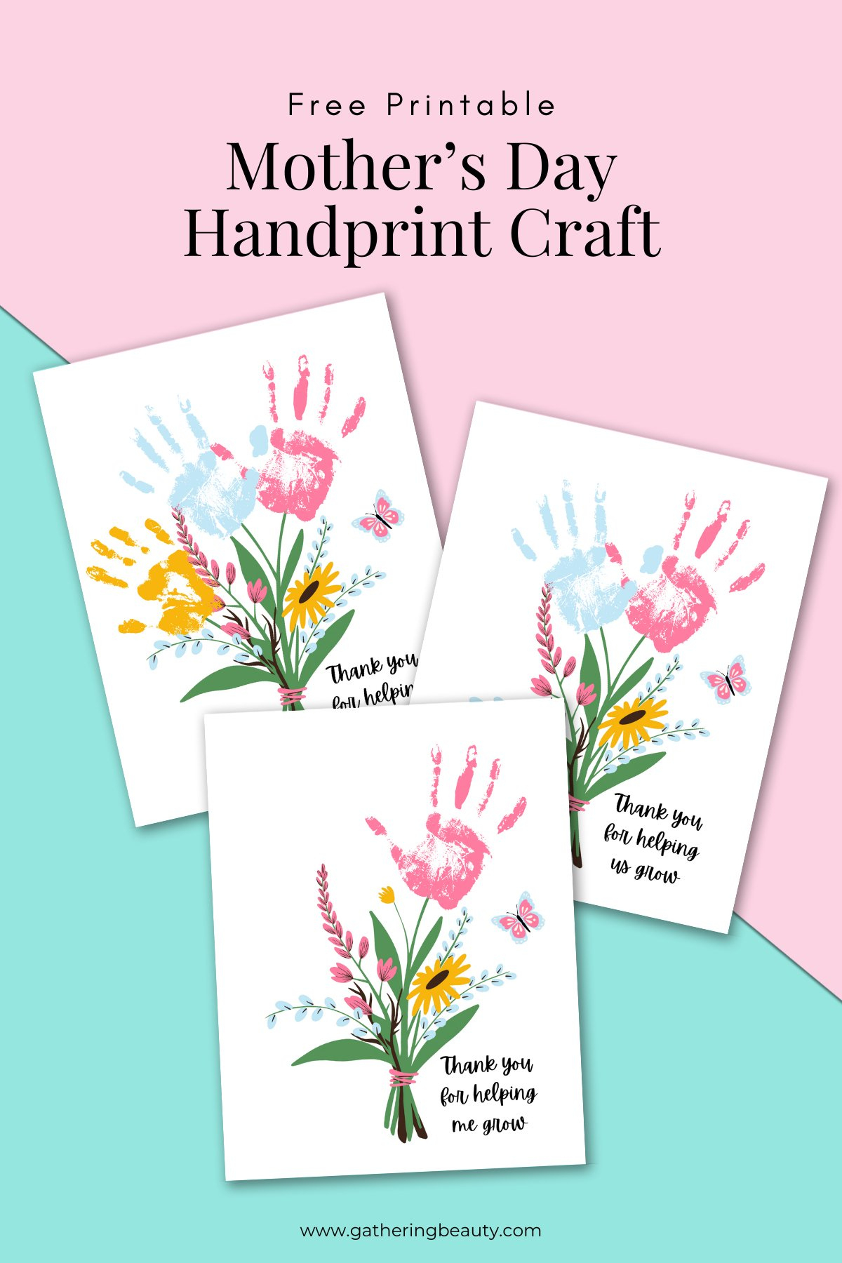 Free Printable Mother&amp;#039;S Day Handprint Craft — Gathering Beauty with regard to Mother&amp;amp;#039;s Day Handprint Printables