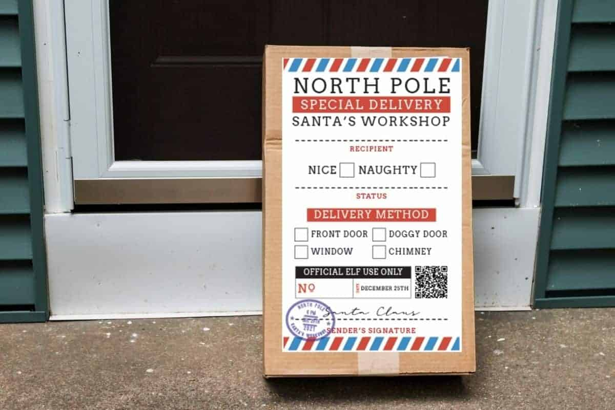 Free Printable North Pole Shipping Shipping Label From Santa in Free Printable North Pole Shipping Shipping Label From Santa