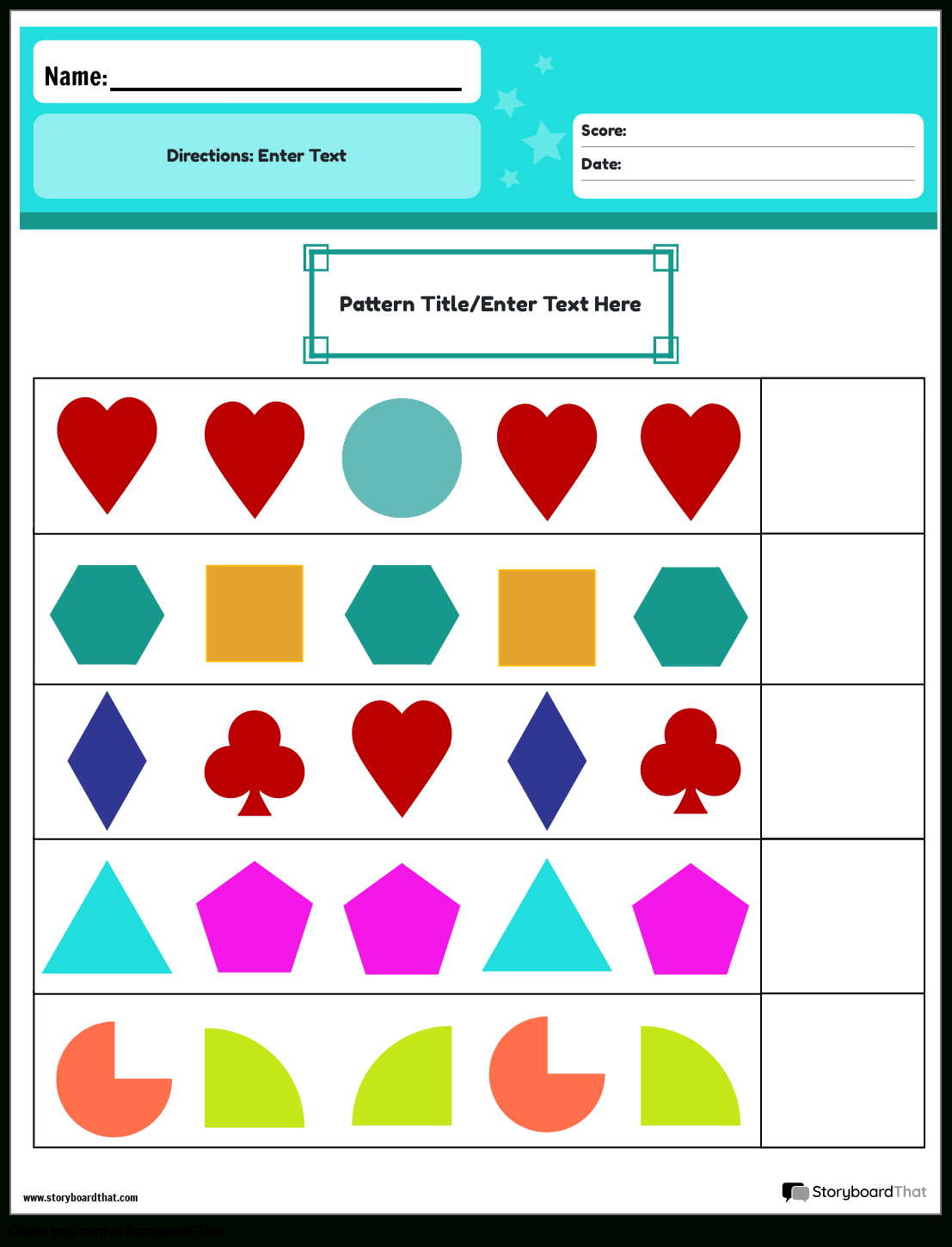 Free Printable Pattern Worksheets And Customize Templates throughout Printable Geometry Patterns Worksheet