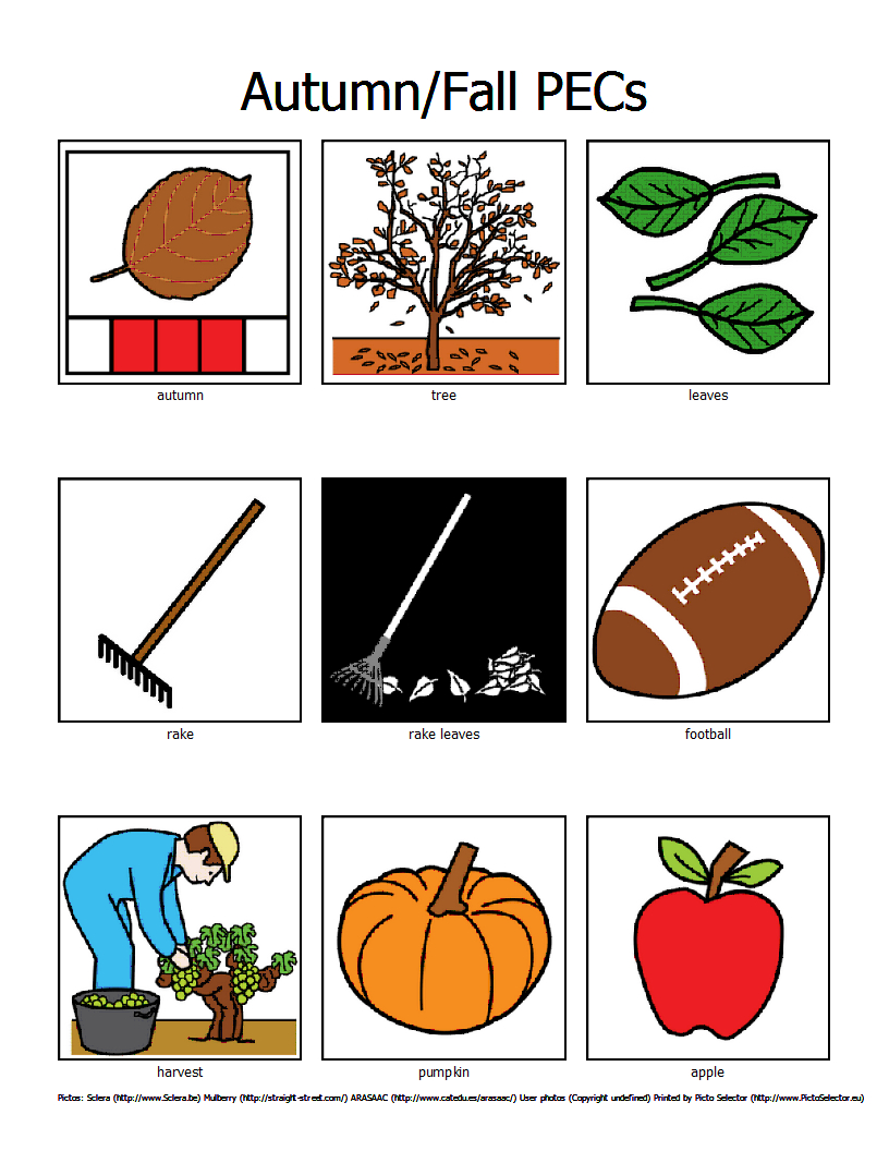 Free Printable Pecs For Fall/Autumn | Wordsofhisheart pertaining to Free Autism Pecs Printables