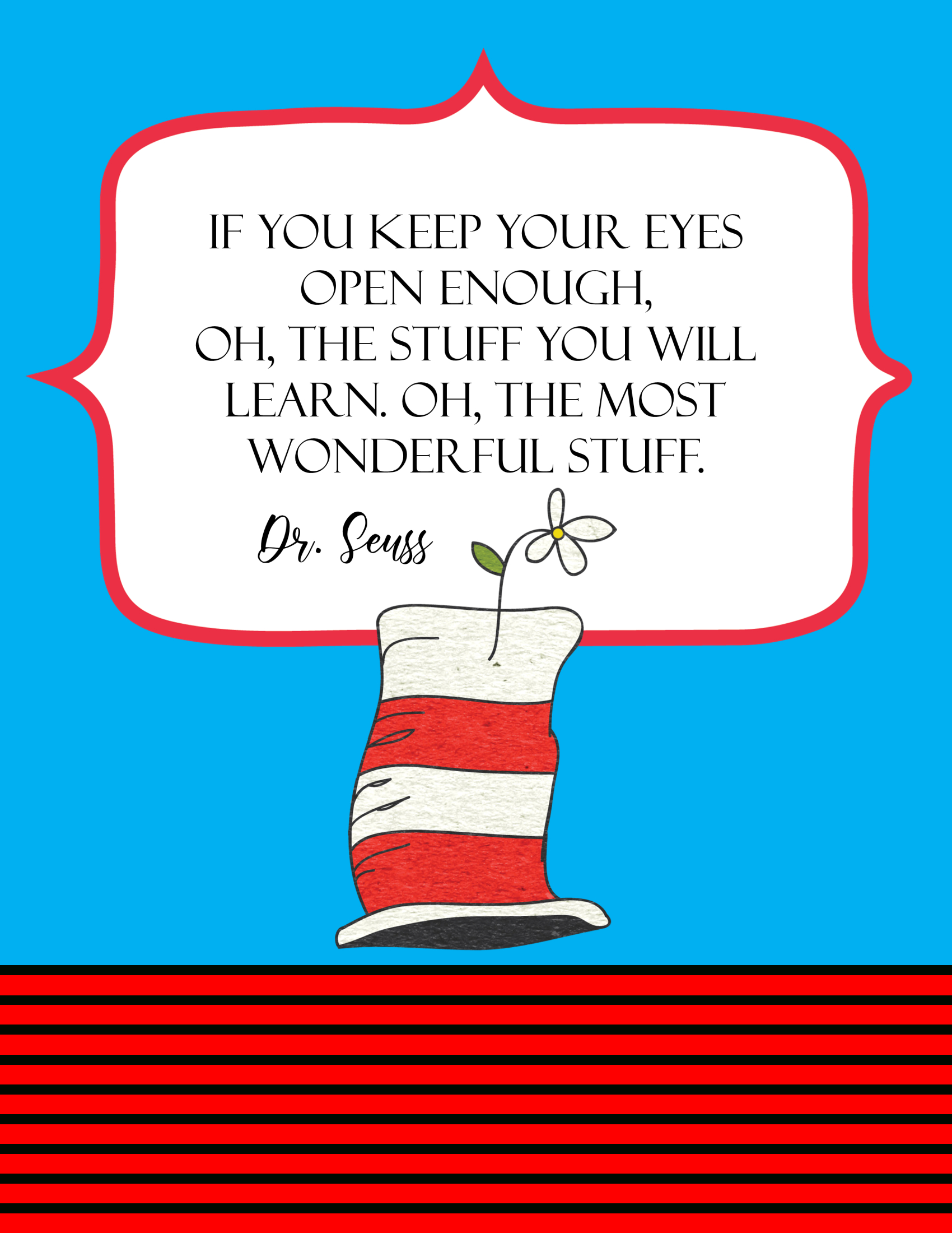 Free Printable Posters With Dr Seuss Quotes For Kids in Free Dr Seuss Quote Printables