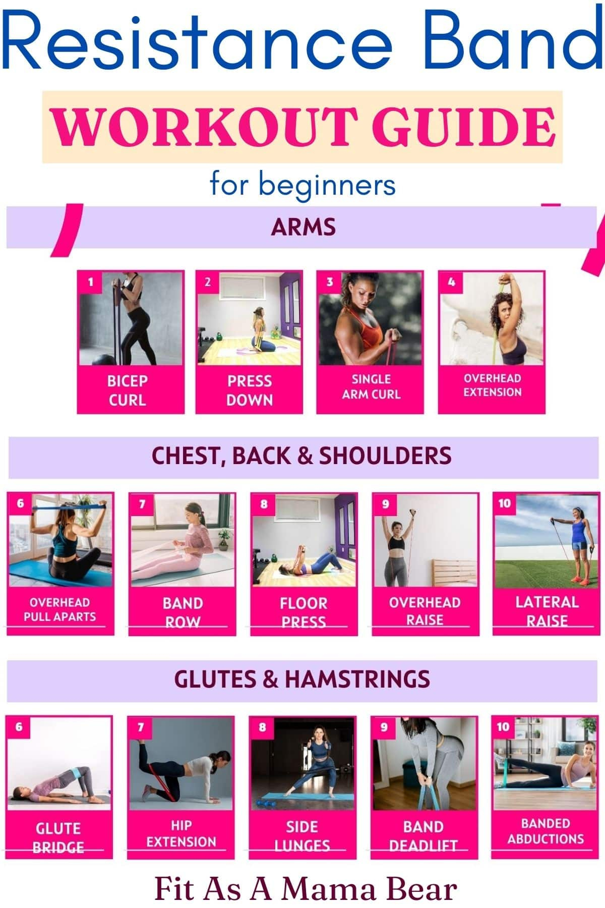 Free Printable Resistance Band Exercises Chart Pdf with Free Printable Resistance Band Exercises For Seniors