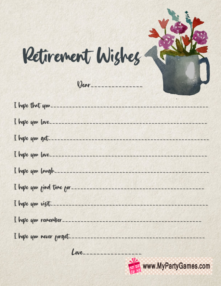 Printable Free Printable Retirement Games