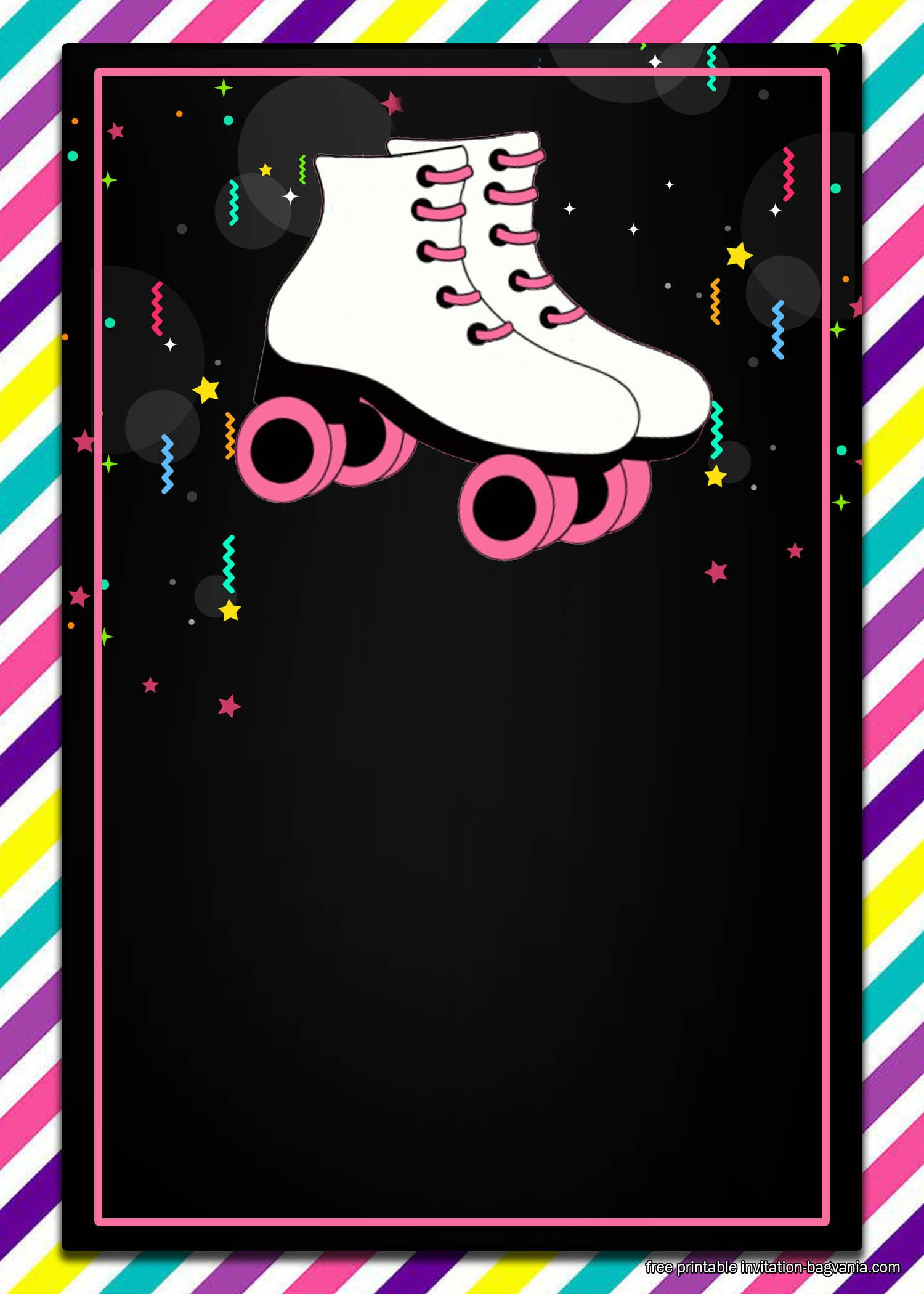 Free Printable Roller Skating Invitation Template pertaining to Roller Skating Invitations Free Printable