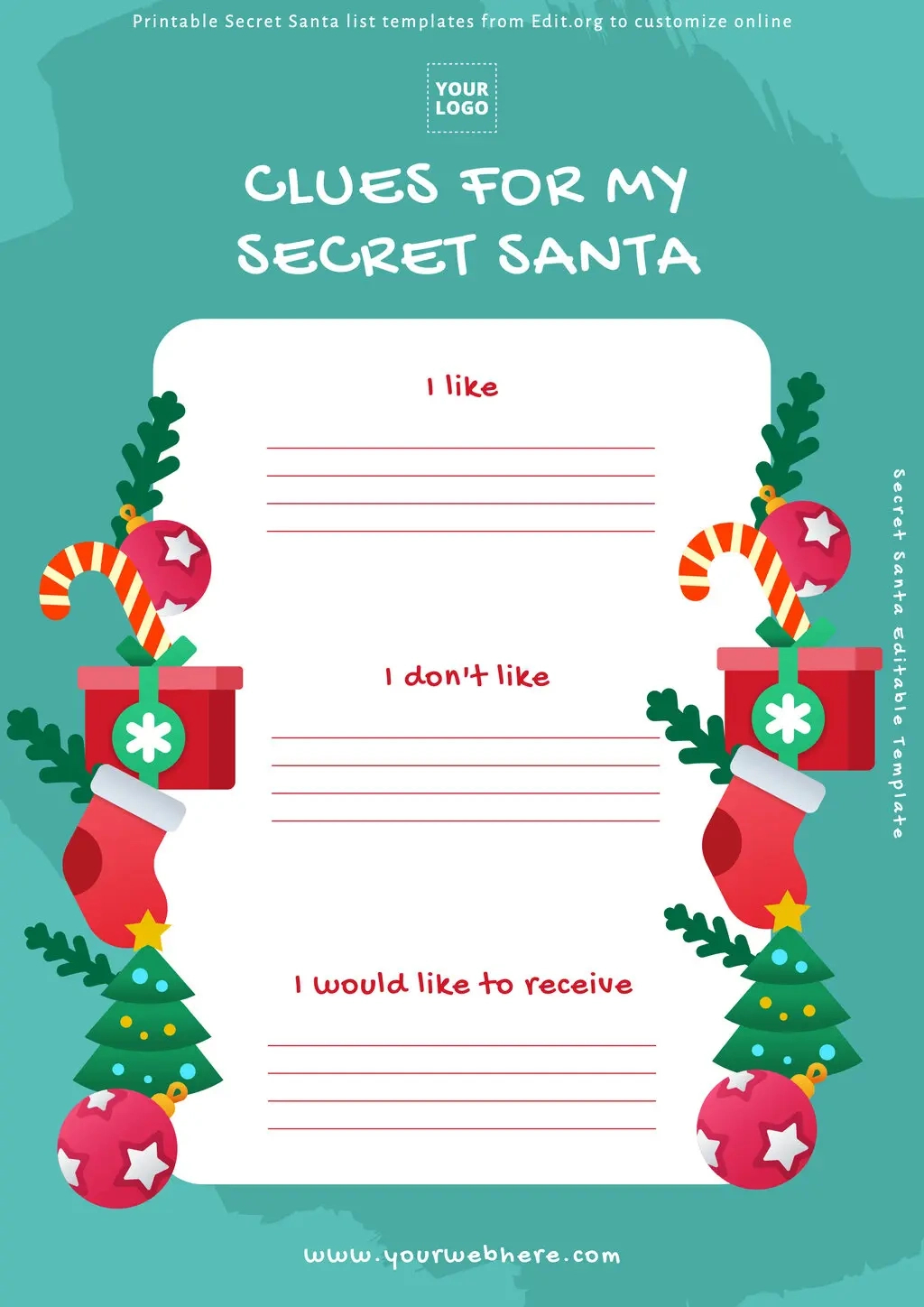 Free Printable Secret Santa Templates regarding Secret Santa Form Free Printable