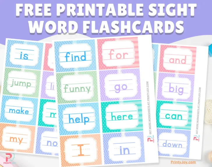 Free Printable Sight Words Flash Cards For Kindergarten