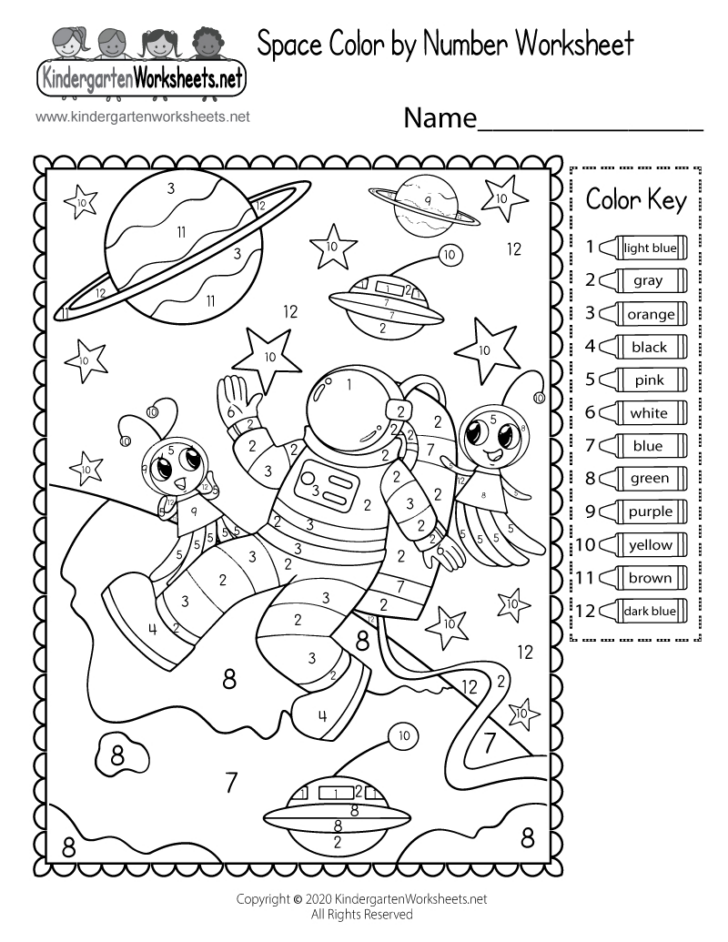 Color By Number Worksheet Printable