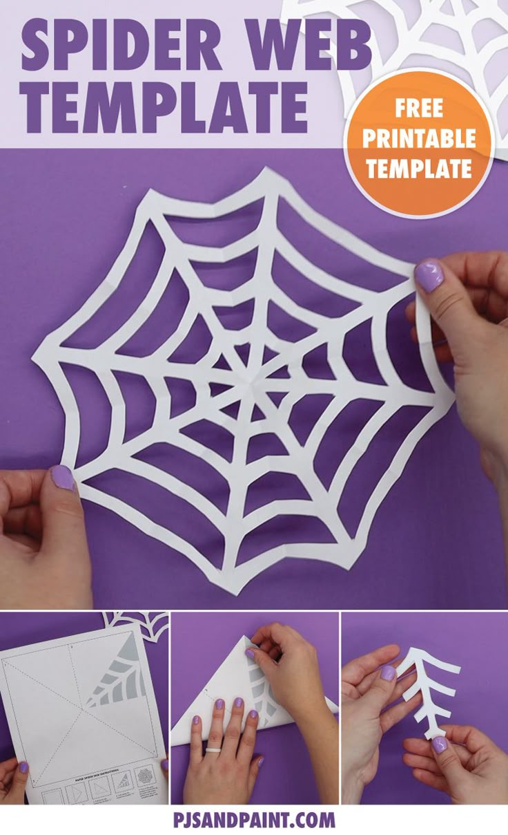 Free Printable Spider Web Template | Halloween Craft with Free Printable Spider Web Template