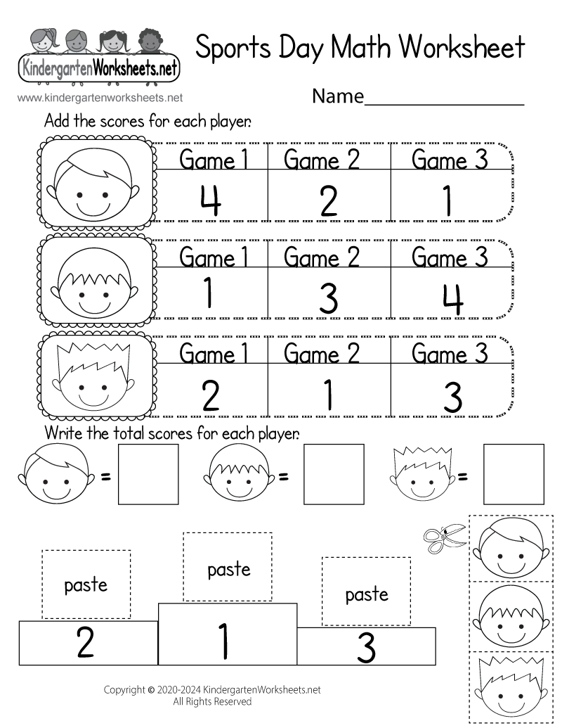 Free Printable Sports Day Math Worksheet with Olympics Math Worksheet Printable