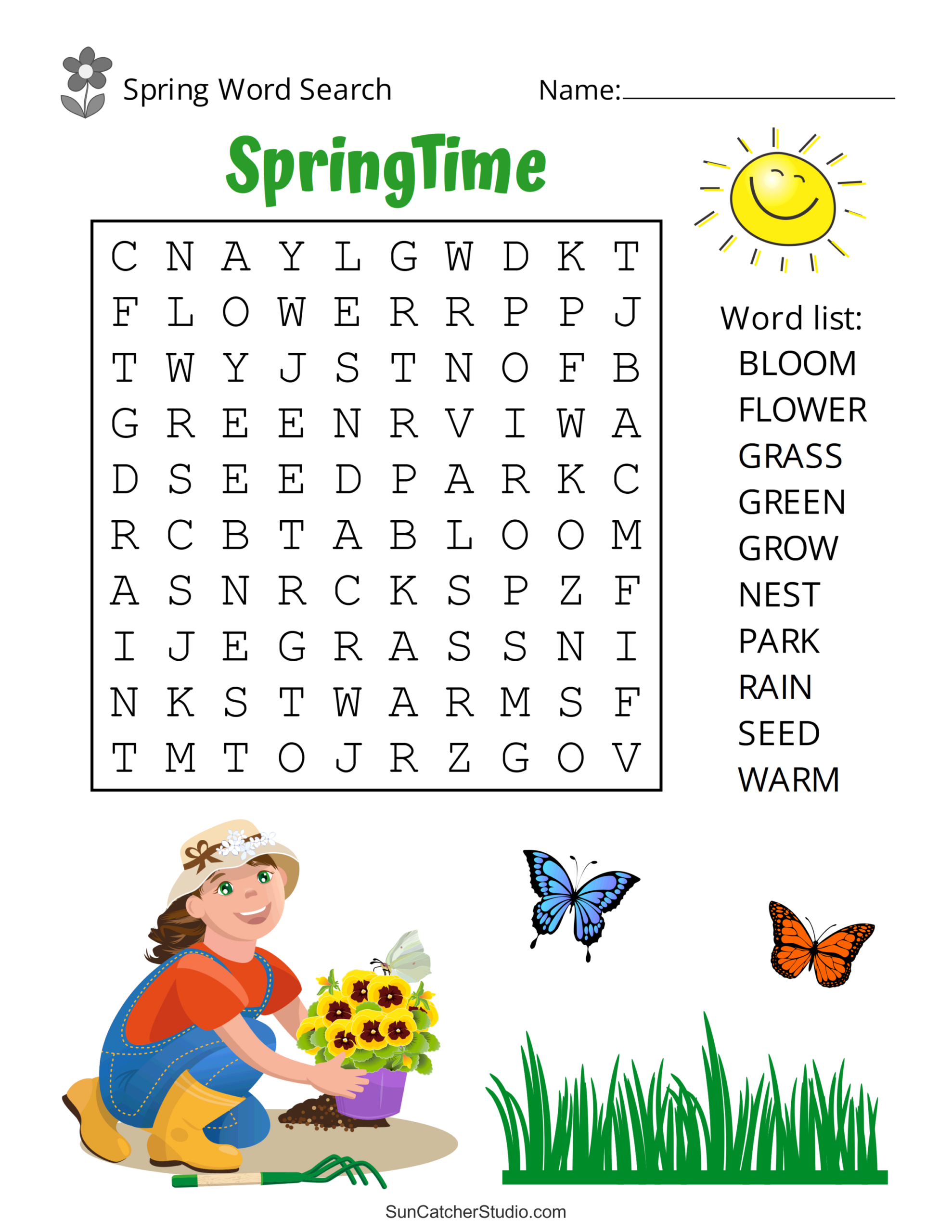 Free Printable Spring Word Search Puzzles – Free Printables in Free Printable Spring Word Searches