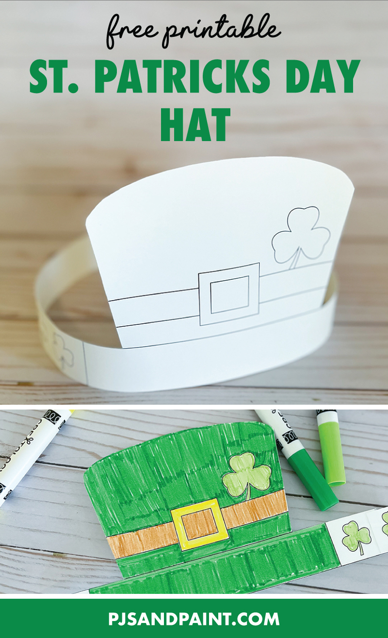 Free Printable St. Patrick&amp;#039;S Day Hat - Pjs And Paint regarding Free Printable Leprechaun Hat Template