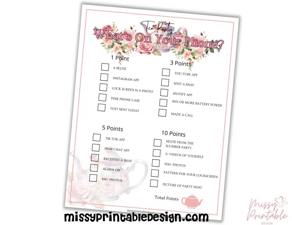 Free Printable Tea Party Games - Missyprintabledesign within Free Printable Tea Party Games For Adults