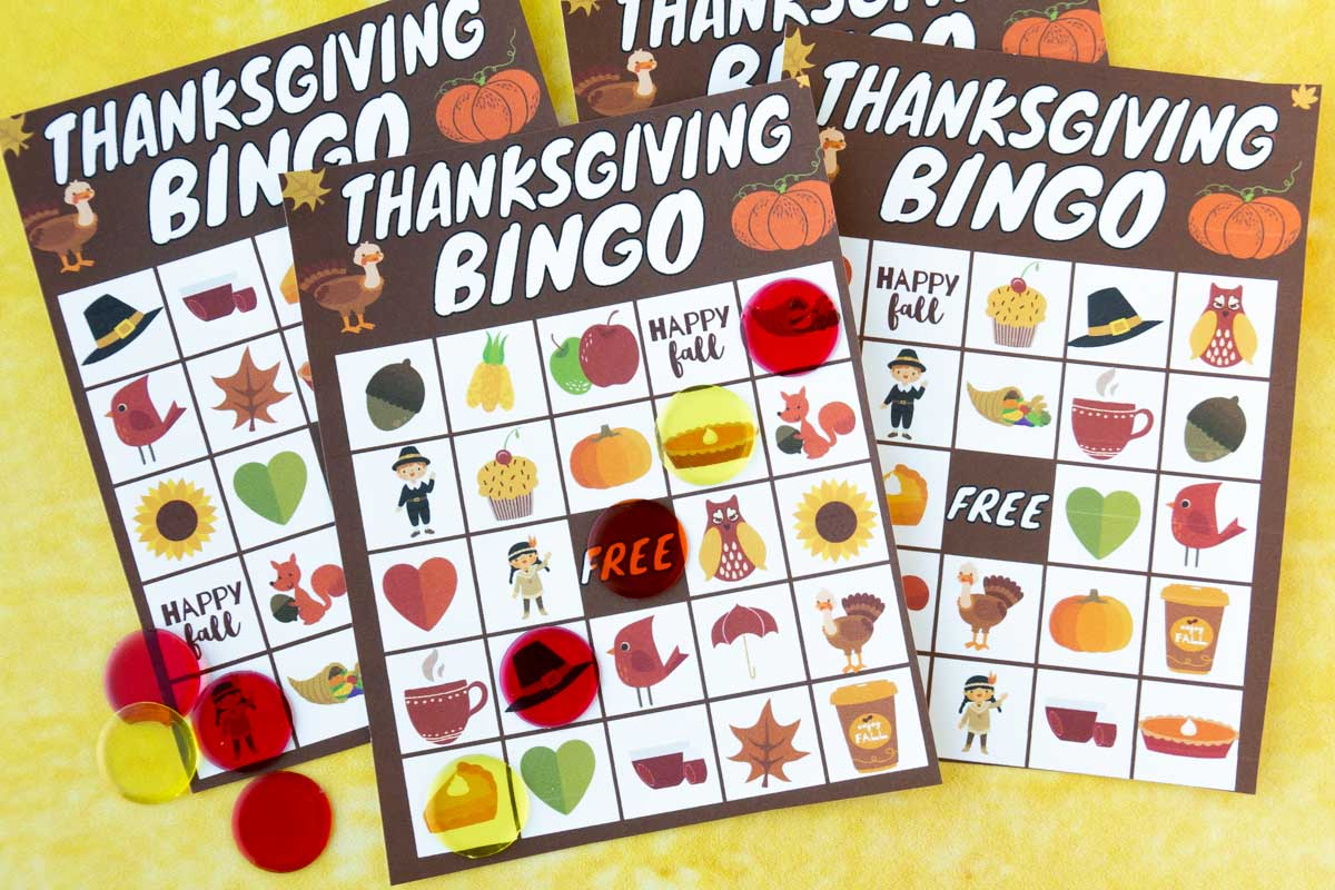 Free Printable Thanksgiving Bingo Game (20 Cards) - Play Party Plan with regard to Free Thanksgiving Bingo Cards