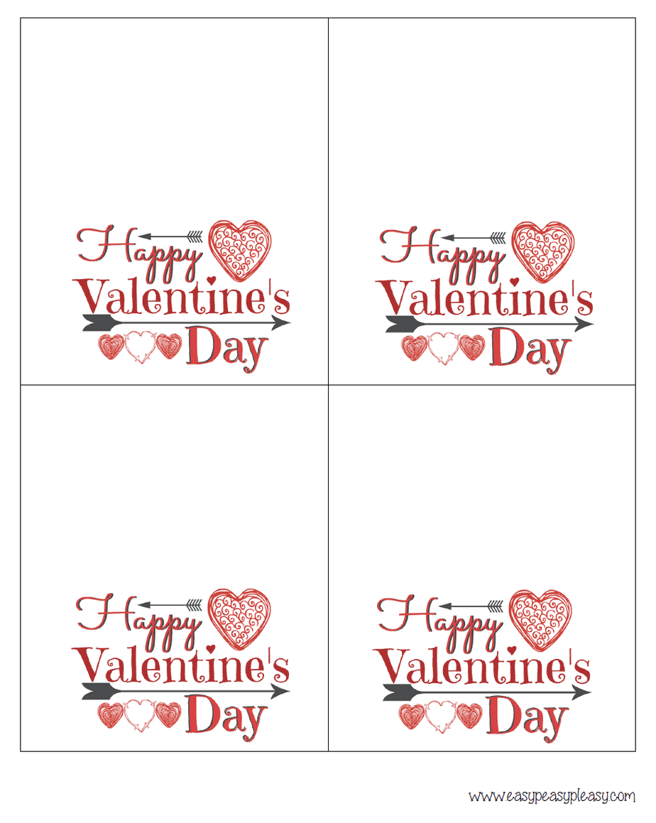 Free Printable Valentine Treat Bag Toppers - Easy Peasy Pleasy in Valentine Bag Topper Free Printable