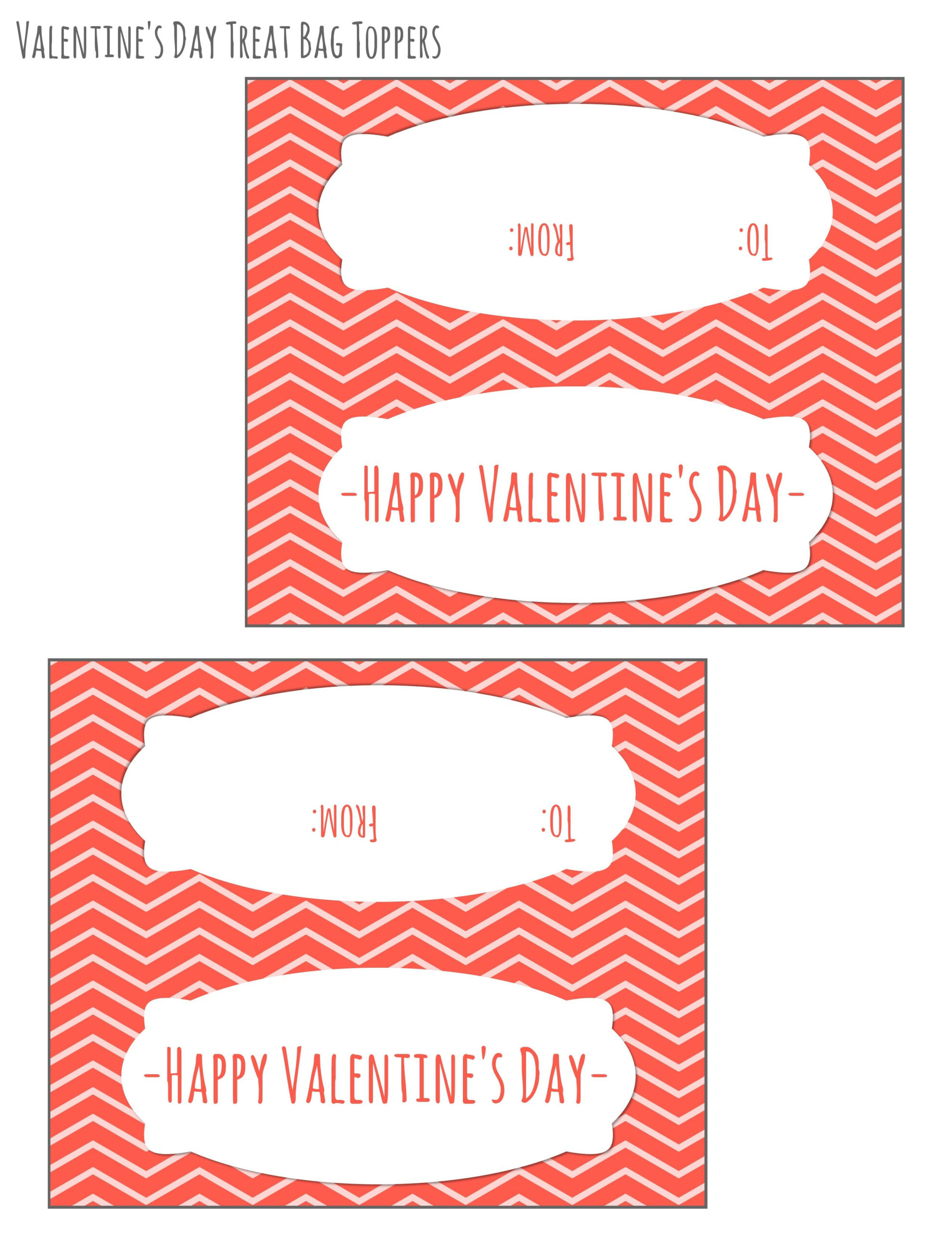 Free Printable Valentines Day Bag Toppers - Domestic Mommyhood with Valentine Bag Topper Free Printable